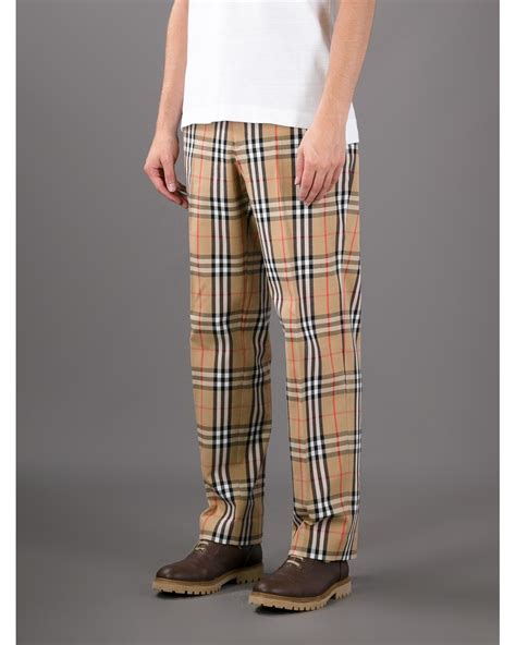 burberry plaid.pants outfit men|burberry print pants men's.